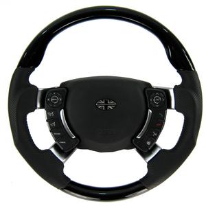 Range Rover L322 Heated Steering Wheel - Black Piano - Sport Grip - Chrome Spokes Preview